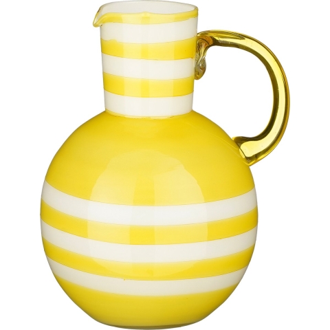 Mica Decorations Bazaar Vaas - H21 xØ18 cm - Glas - Geel