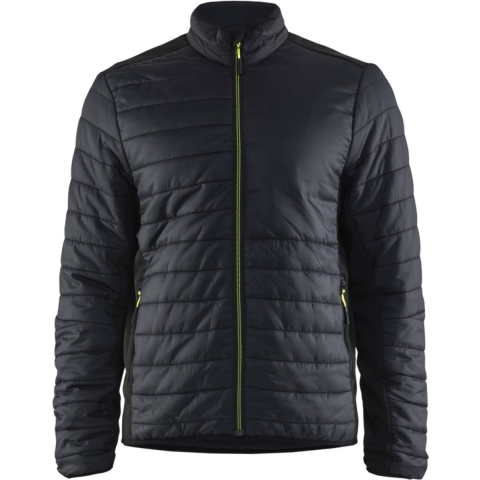 Blåkläder Warm Gevoerd Vest 4710 | Zwart/High Vis Geel | Maat S - 7330509852088