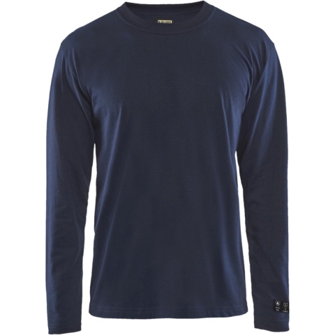 Blåkläder Vlamvertragend T-Shirt lange mouwen 34831737 | Marineblauw | Maat XXL - 7330509726624