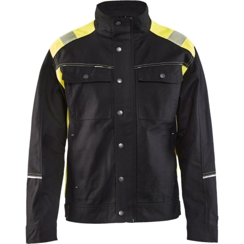 Blåkläder Jack. Ongevoerd Visible 40951370 | Zwart/High-Vis Geel | Maat XS - 7330509534717