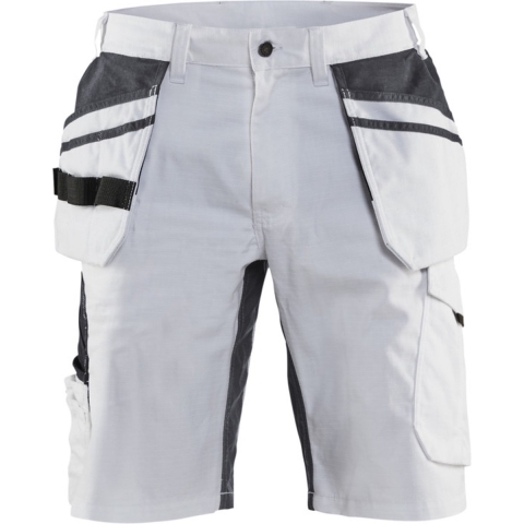 Blåkläder Schildersshort met stretch 10991330 | Wit/Donkergrijs | Maat 48 - 7330509659120