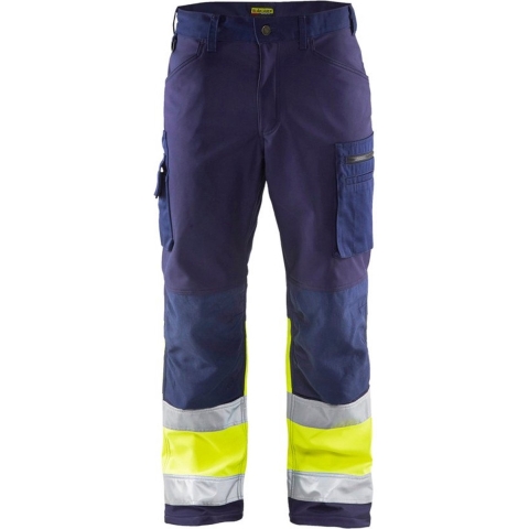 Blåkläder Softshell werkbroek High-Vis 15622517 | Marine/High Vis Geel | Maat 46 - 7330509585986