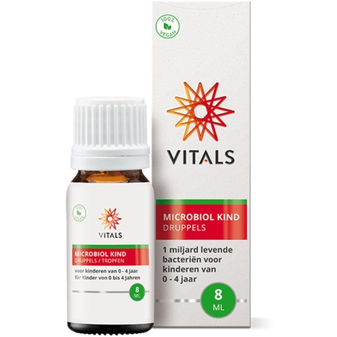 Gratis Verzending: 2x Vitals Microbiol Kind 0-4 Jaar Druppels 8 ml