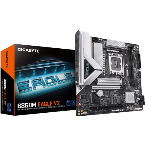 Gigabyte B860M EAGLE V2, mATX, Intel LGA1851, B860, 2x DDR5, 2.5GbE, USB Type-C 3.2 Gen 1
