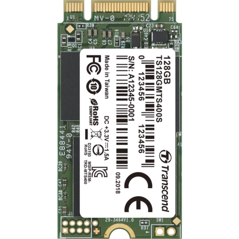 Transcend 400S SATA M.2 SSD 2242 harde schijf 128 GB M.2 SATA 6 Gb/s