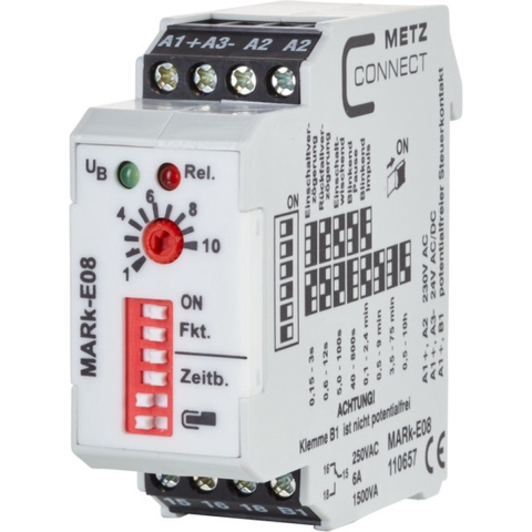 Metz Connect 110657 MARk-E08 Tijdrelais Multifunctioneel 230 V/AC 1 stuk(s) 1x wisselcontact