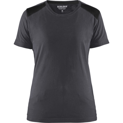 Blåkläder Dames T-Shirt 34791042 | Medium Grijs/Zwart | Maat S - 7330509814819