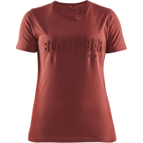 Blåkläder Dames T-Shirt 3D 34311042 | Gebrand rood | Maat 3XL - 7330509770627