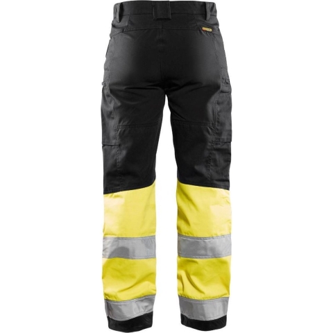 Blåkläder Dames werkbroek High-Vis met stretch 71611811 | Zwart/High-Vis Geel | Maat 40 - 7330509615744