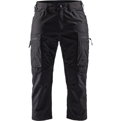 Blåkläder Dames service piraatbroek met stretch 71291845 | Zwart | Maat 42 - 7330509816240