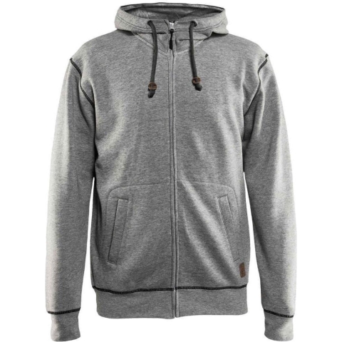 Blåkläder Hooded Sweatshirt met rits 33981157 | Grijs Mêlee | Maat L - 7330509478066