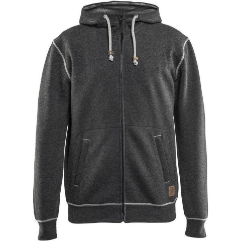 Blåkläder Hooded Sweatshirt met rits 33981157 | Zwart Mêlee | Maat XL - 7330509478172