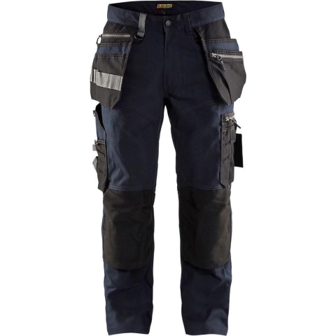 Blåkläder Werkbroek met stretch 15901343 | Donker marineblauw/Zwart | Maat 64 - 7330509621738