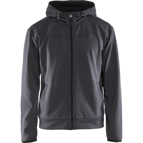 Blåkläder Hoodie met rits 33632526 | Medium Grijs/Zwart | Maat 3XL - 7330509685105