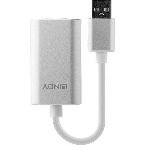 LINDY Audio Converter USB Typ A auf Audio Konverter [USB - Jackplug]