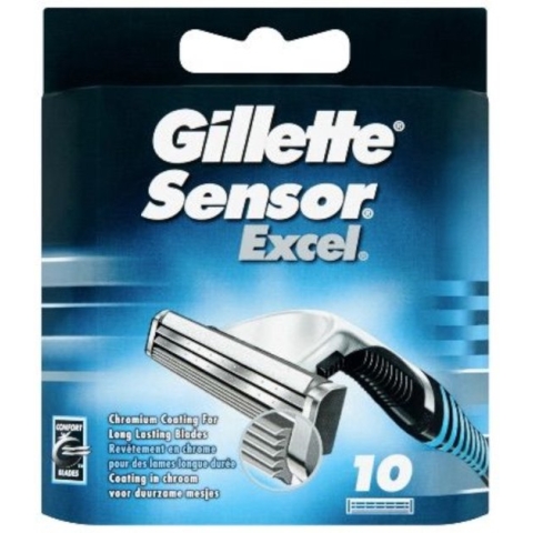Gillette Sensor Excel Scheermesjes Mannen - 10 Stuks
