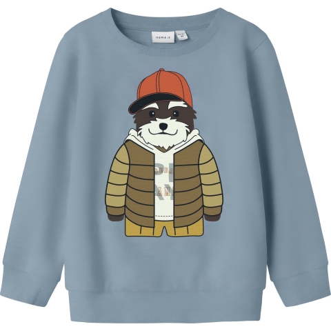 Name It Sweatshirt - NmmKamden - Dusty Blue - Name It - 4 jaar (104) - Sweatshirt