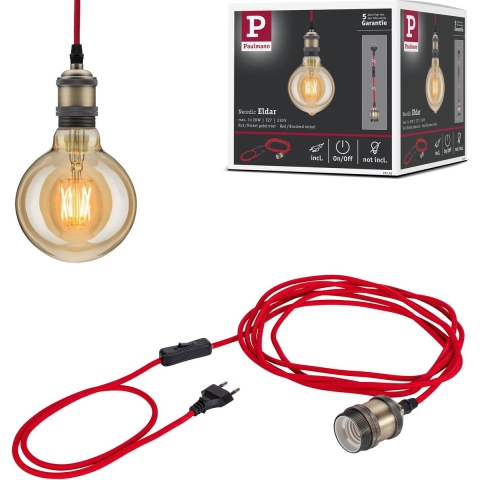 Paulmann 79770 Hanglamp E27 Rood