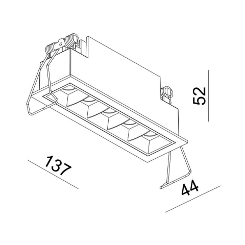 Deko Light 565250 Ceti 5 LED-inbouwlamp LED vast ingebouwd Energielabel: G (A - G) 10.50 W Wit