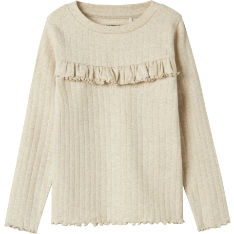 Name It Blouse - Rib - NmfLalla - Peyote Melange - Name It - 4 jaar (104) - Blouse