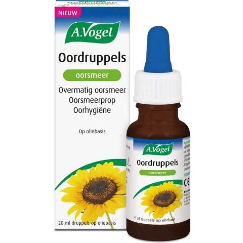 A.Vogel Oordruppels oorsmeer druppels - Overmatig oorsmeer, oorsmeerprop, oorhygiëne. - 20 ml