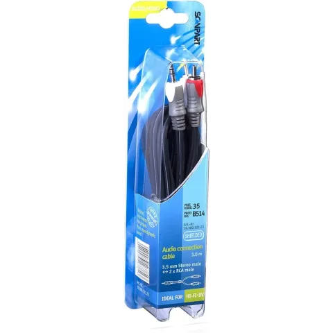 aansluitkabel 3.5 S(M)-2tulp(M) 3,0m