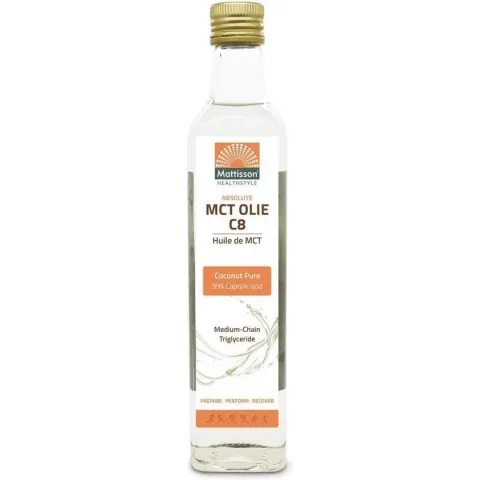 Absolute MCT Olie C8 250ml – Coconut Pure – 99% Caprylic Acid - Mattisson Healthstyle