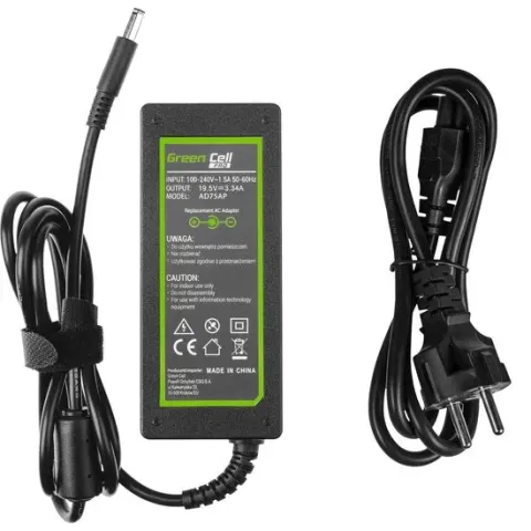 GREENCELL AD75AP Zasilacz ?adowarka Green Cell PRO do Dell 19.5V 3.34A 65W 4.5-3.0mm