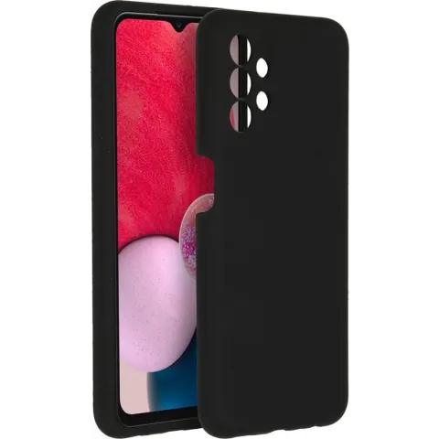 Accezz Liquid Silicone Backcover Samsung Galaxy A13 (4G) hoesje - Zwart
