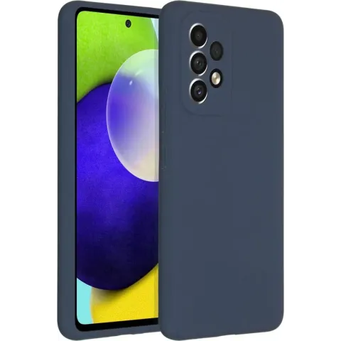 Accezz Liquid Silicone Backcover Samsung Galaxy A53 hoesje - Donkerblauw
