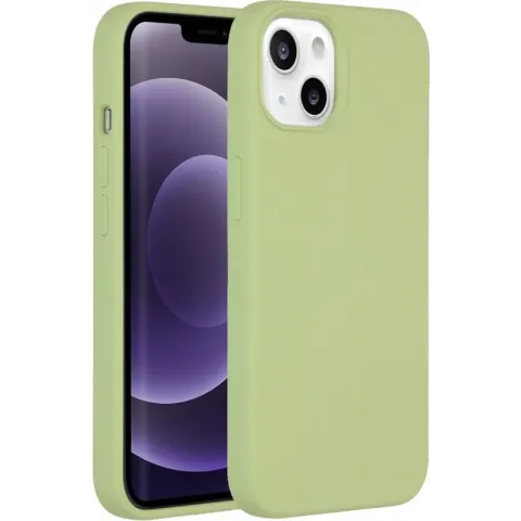 Accezz Liquid Silicone Backcover voor de iPhone 13 hoesje - Groen