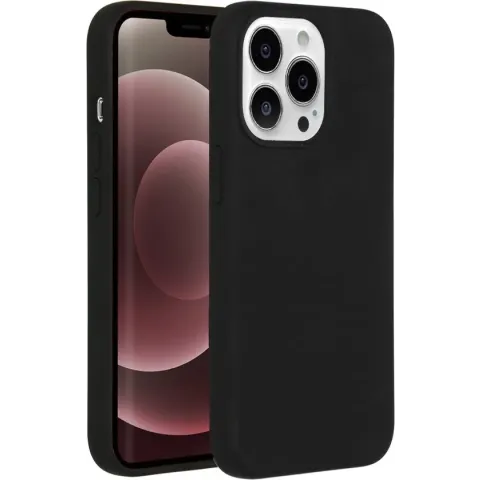 Accezz Liquid Silicone Backcover voor de iPhone 13 Pro Max hoesje - Zwart