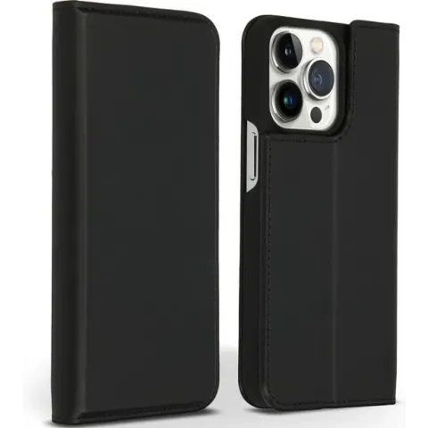 Accezz Premium Leather Slim Book Case iPhone 13 Pro hoesje - Zwart