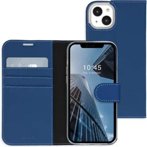 Accezz Wallet Softcase Booktype iPhone 14 Plus hoesje - Donkerblauw