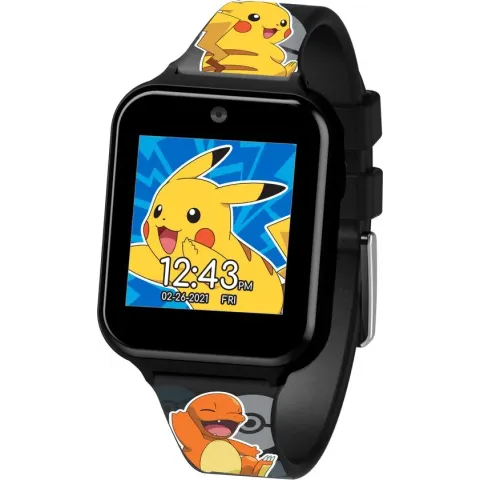 Accutime Pokémon Smartwatch Kinderen - Selfie Camera, Foto & Video - Zwart