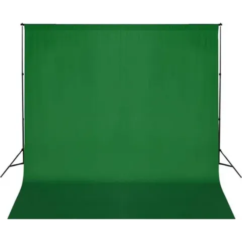 Achtergrondsysteem met green screen 600 x 300 cm.