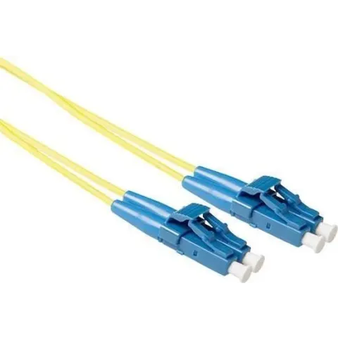 ACT 0.5 meter LSZH Singlemode 9/125 OS2 short boot glasvezel patchkabel duplex met LC connectoren