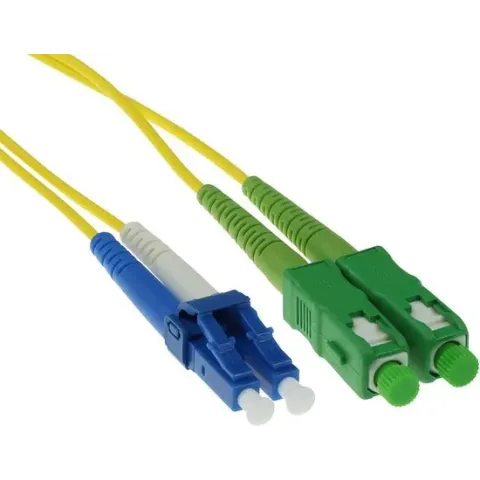 ACT 5 meter LSZH Singlemode 9/125 OS2  glasvezel patchkabel duplex met SC/APC en LC/PC connectoren RL8805