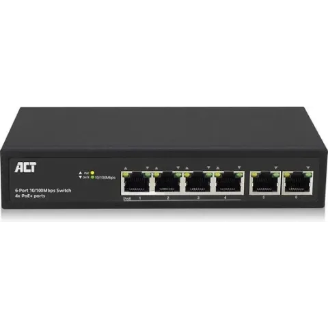 ACT AC4430 netwerk-switch Managed Fast Ethernet (10/100) Zwart Power over Ethernet (PoE)