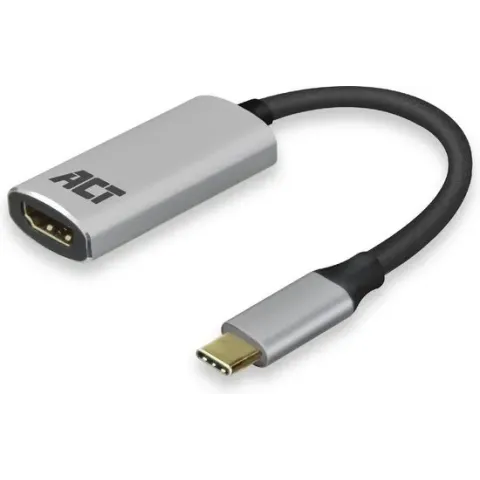 ACT AC7010 kabeladapter/verloopstukje USB-C HDMI Grijs