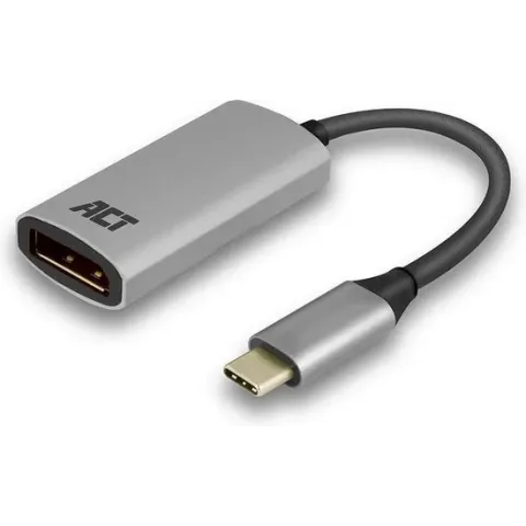 ACT AC7030 kabeladapter/verloopstukje USB-C DisplayPort Grijs