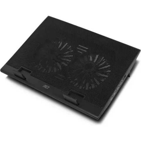 ACT AC8105 Laptopstandaard | tot 17"| Verstelbaar in hoogte | 4 poorts Hub | Zwart