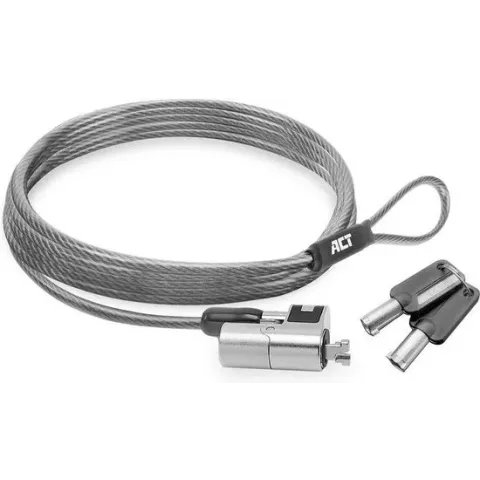ACT AC9030 Laptopslot | Nano Security Lock | 2 Sleutels | 2 meter