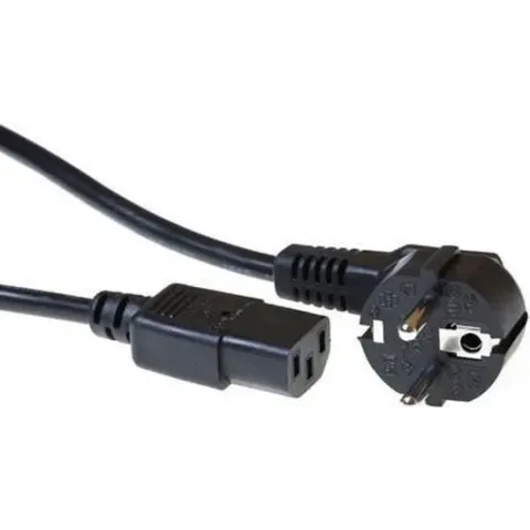 ACT AK5145 electriciteitssnoer Zwart 0,5 m CEE7/7 C13 stekker