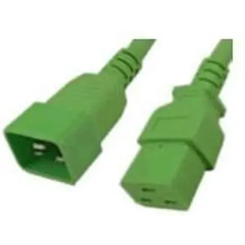 ACT C19 - C20, 0.60m Groen 0,6 m C19 stekker C20 stekker