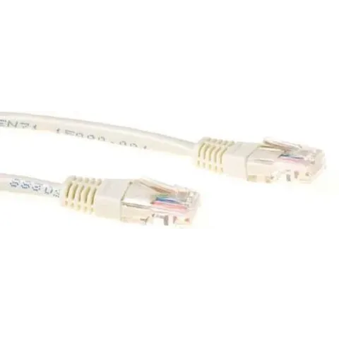 ACT CAT5e U/UTP netwerkkabel 1 meter - Ivoor