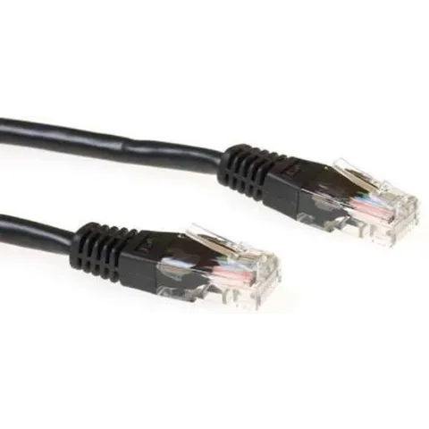 ACT CAT5e U/UTP netwerkkabel 2 meter - Zwart