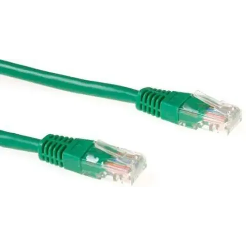 ACT CAT6 U/UTP netwerkkabel  0,50 meter - Groen
