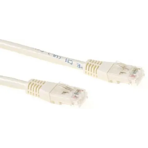 ACT CAT6 U/UTP netwerkkabel 1 meter - Ivoor