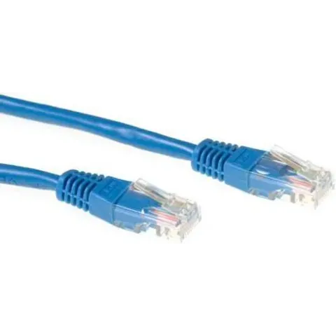 ACT CAT6 U/UTP netwerkkabel  10 meter - Blauw
